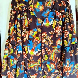 INC International Concepts Multicolor Floral Blouse